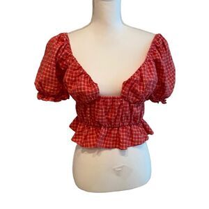 Louna Ruffle Crop Top Size Medium